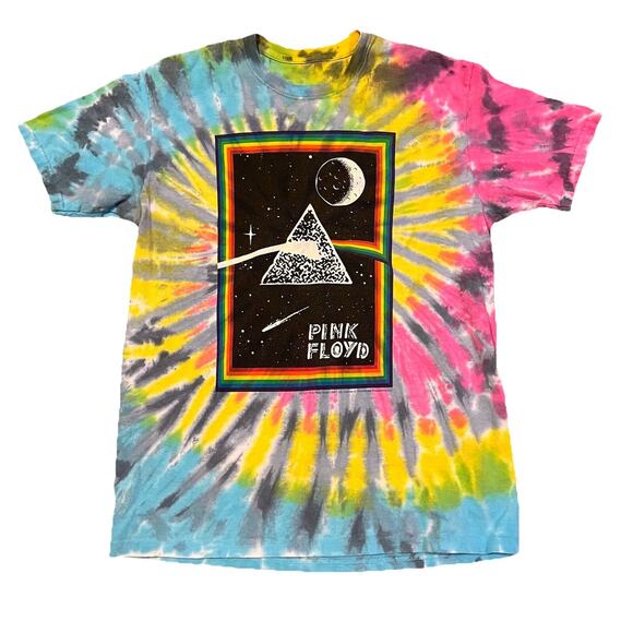 Liquid Blue Other - Liquid Blue Pink Floyd Prism Moon Tie-Dye T-Shirt Size M